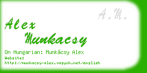 alex munkacsy business card